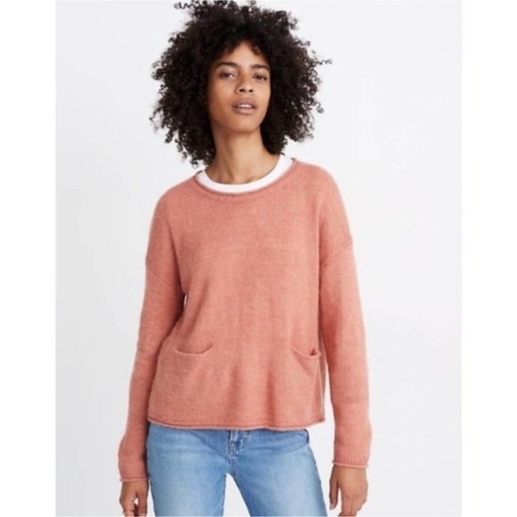 Madewell Chelsea Pocket Pullover Sweater Alpaca Blend Cozy Warm Layer Fall Piece - Picture 1 of 10